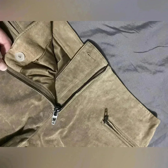 ANTHROPOLOGIE Blank NYC SUEDE LEATHER chino style shorts sz 26 - Picture 6 of 12